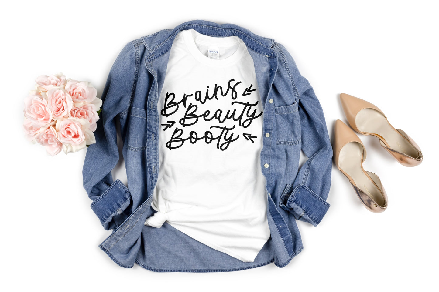 Brains Beauty Booty T-Shirt