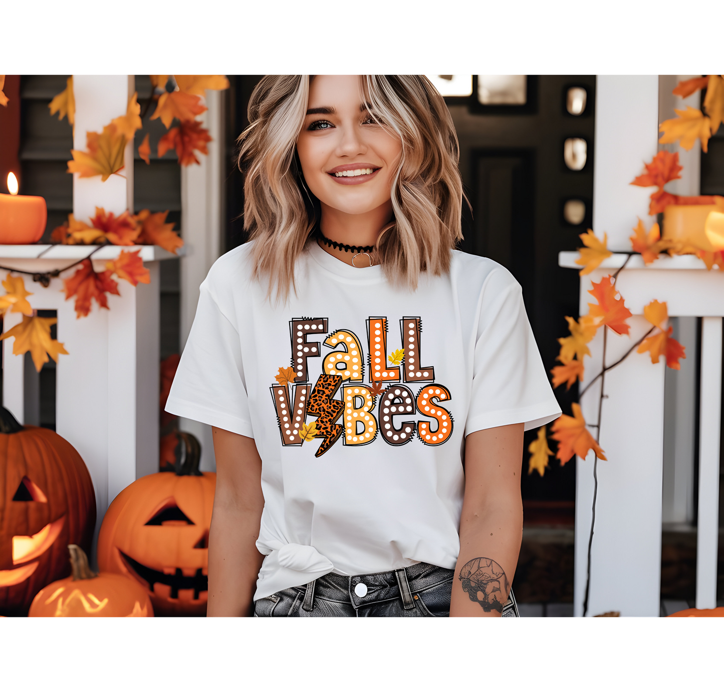 Fall Vibes Lightning Bolt T-shirt