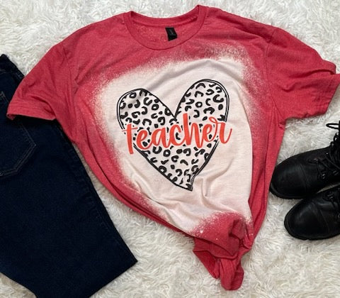 Teacher Bleached T-Shirt