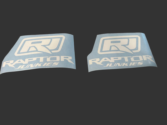 Raptor Junkies Logo Die cut Set of 2