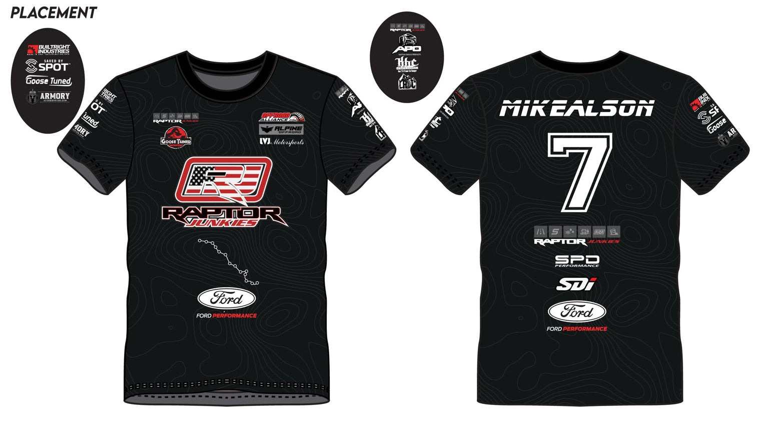 RAPTOR JUNKIES PARTNER APPRECIATION DRIVER JERSEY V1.3, V1.32, & NEW V2.0