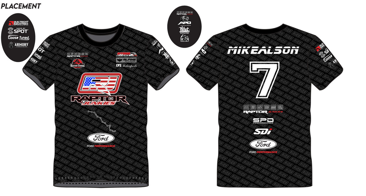 RAPTOR JUNKIES PARTNER APPRECIATION DRIVER JERSEY V1.3, V1.32, & NEW V2.0