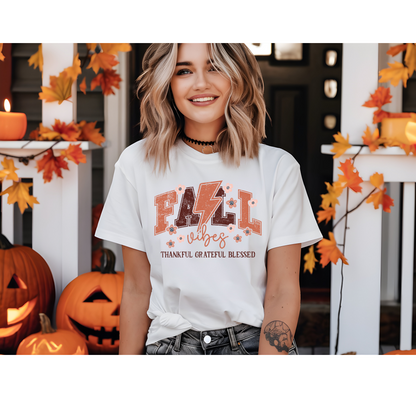 Thankful Grateful Blessed Fall Vibes T-Shirt