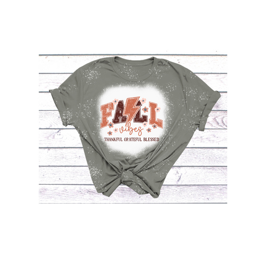 Thankful Grateful Blessed Fall Vibes T-Shirt